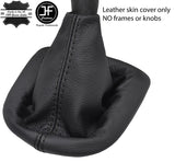 BLACK STITCH TOP GRAIN LEATHER MANUAL GEAR GAITER FITS PEUGEOT 307 2001-2008