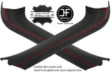 RED STITCH 2X A PILLAR TOP GRAIN LEATHER COVERS FOR PORSCHE 986 BOXSTER 96-04