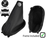 BLACK STITCH LEATHER AUTOMATIC GEAR+PLASTIC FRAME FOR RENAULT CLIO MK2 01-04