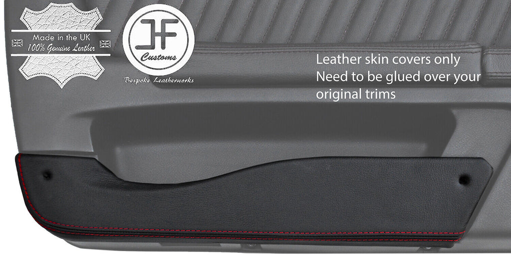 RED STITCH 2X DOOR POCKET TRIM LEATHER COVERS FOR ALFA ROMEO GTV 916 STYLE 2
