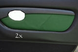 FITS  MG TF MK2 00-06 2 x DOOR CARD COVERS LEATHER d green CUSTOM NEW MADE IN UK