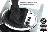 BLACK STITCH TOP GRAIN LEATHER AUTO AUTOMATIC GEAR GAITER FOR AUDI TT MK2 06-14