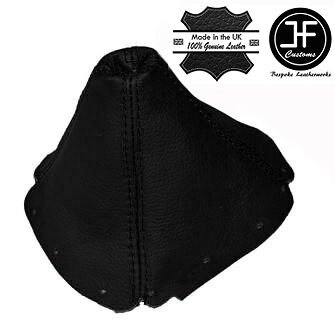 BLACK LEATHER BLACK STITCHING MANUAL GEAR STICK GAITER FOR MAZDA MX5 MK1 89-97