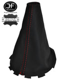 RED STITCH REAL LEATHER GEAR GAITER COVER FITS MAZDA 2 2007-2009 MANUAL