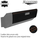 ORANGE STITCH LEATHER GLOVE BOX COVER FITS VW T4 TRANSPORTER CARAVELLE CAMPER