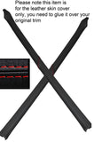 RED STITCH 2X REAR BOOT TRUNK PILLAR LEATHER COVERS FITS PORSCHE 928 S2 S4
