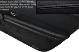 BLACK STITCH 2X DOOR ARMREST SKIN COVER FITS PORSCHE BOXSTER 987 & CAYMAN 05-12