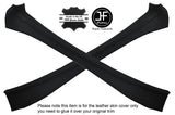 BLACK STITCHING 2X INNER DOOR PILLARS LEATHER COVERS FITS FIAT X1/9 X19