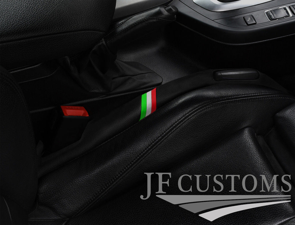 ITALIAN STRIPE LEATHER 2X CAR KEY HOLDER PROTECTOR FOR FIAT 124 SPIDER 16-20