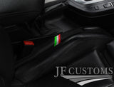 ITALIAN STRIPE LEATHER 2X CAR KEY HOLDER PROTECTOR FOR FIAT 124 SPIDER 16-20