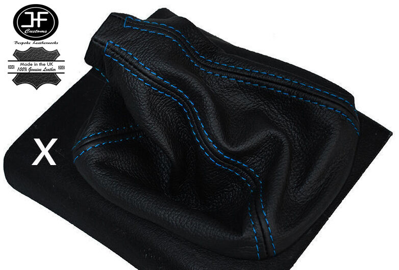 BLUE STITCH LEATHER GEAR LEVER GAITER FOR VOLKSWAGEN VW GOLF MK2 MK3 83-97