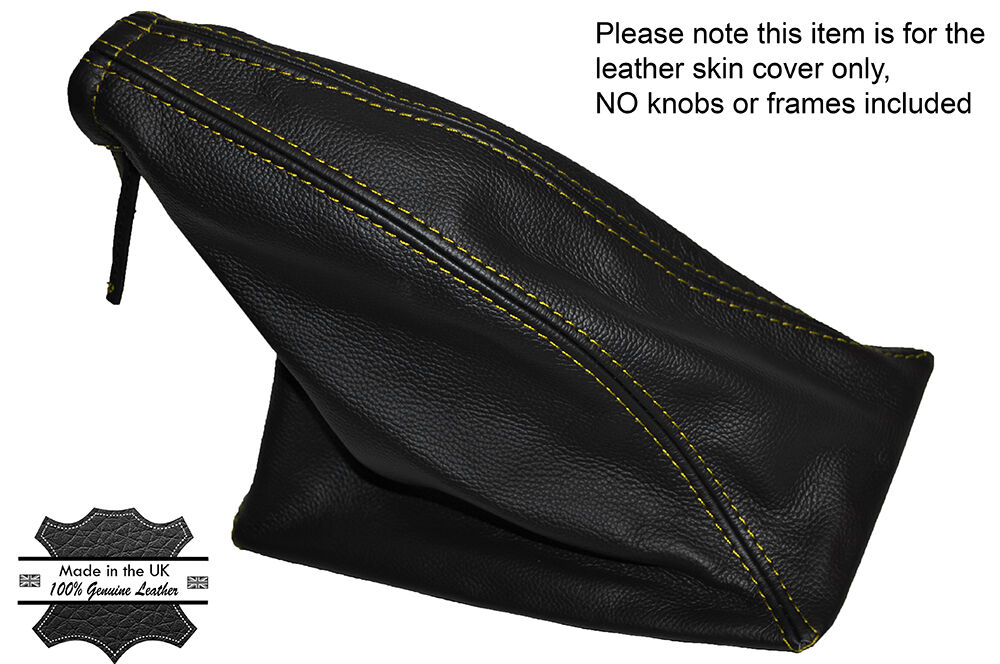 YELLOW STITCH LEATHER HANDBRAKE GAITER FITS TOYOTA LAND CRUISER LJ70 1984-1990