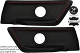 RED STITCHING 2X REAR DOOR CARD COVERS FITS BMW E36 CONVERTIBLE 93-98 STYLE 2