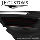 RED STITCH SUEDE 4X DOOR TRIM ARMREST COVER FOR MERCEDES ML W164 05-11