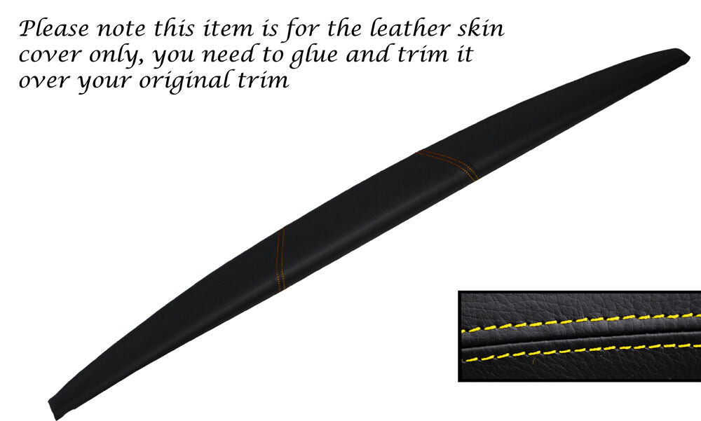 YELLOW STITCH TOP DASH DASHBOARD LEATHER SKIN COVER FITS SUNBEAM RAPIER