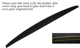 YELLOW STITCH TOP DASH DASHBOARD LEATHER SKIN COVER FITS SUNBEAM RAPIER