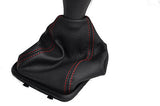 FITS MERCEDES A CLASS W169 LEATHER GEAR GAITER red stitc CUSTOM NEW MADE IN UK