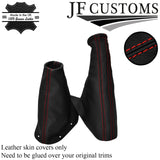 RED STITCH FITS VAUXHALL OPEL ASTRA MK4 G COUPE AUTO GEAR & HANDBRAKE SET
