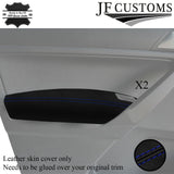 ROYAL BLUE STITCH 2X FRONT DOOR ARMREST LEATHER COVERS FOR VW CADDY MK4 15-20