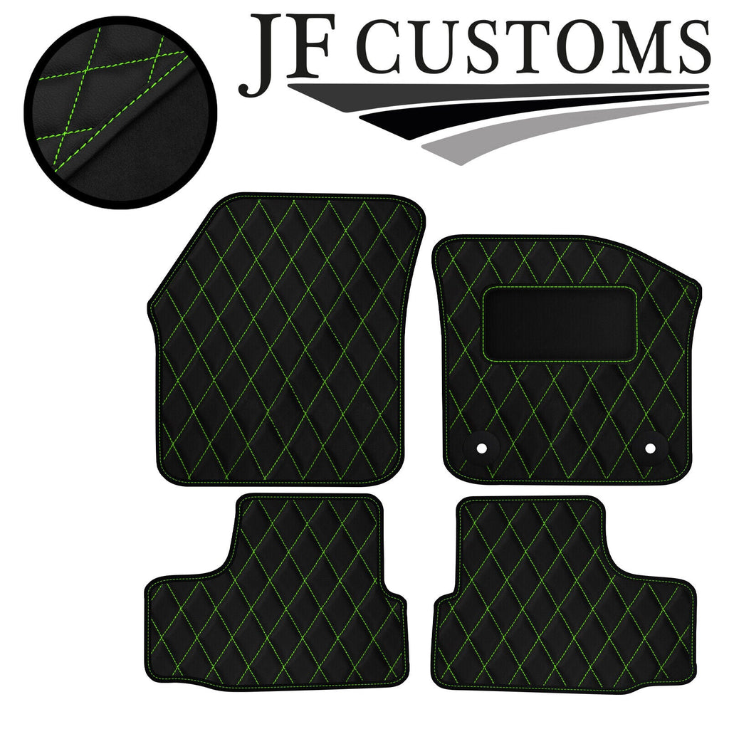GREEN DIAMOND STITCH VINYL 4X TAILORED FLOOR CARPET FOR SEAT MII 11-21 JF1