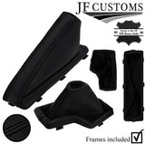 BLACK STITCH LEATHER AUTO GEAR & HANDBRAKE + FRAMES FOR BMW X3 E83 NON ARMREST