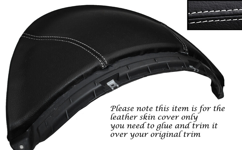 WHITE STITCH SPEEDO HOOD LEATHER SKIN COVER FITS MERCEDES SPRINTER 2000-2006