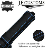 L BLUE STITCH LEATHER HANDBRAKE HANDLE SKIN COVER FITS FORD MUSTANG 2005-2009