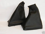 FITS VAUXHALL TIGRA 04+ BLACK LEATHER GEAR + HANDBRAKE SET CUSTOM NEW MADE IN UK