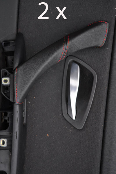 red stitch FITS BMW 3 SERIES E90 E91 05-11 2X REAR DOOR HANDLE COVERS STYLE2