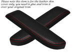 RED STITCH 2X DOOR ARMREST LEATHER SKIN COVERS FITS TOYOTA LAND CRUISER 80