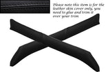 BLACK STITCH FITS ALFA ROMEO 156 1997-2006 2X WINDSCREEN PILLAR LEATHER COVERS