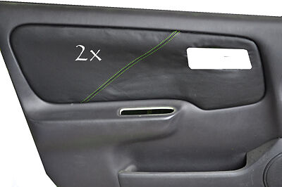 FITS NISSAN PRIMERA P11 2 x DOOR CARD COVERS LEATHER green CUSTOM NEW MADE IN UK