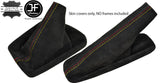 BLACK STITCH SUEDE GEAR HANDBRAKE GAITER FITS BMW E30 81-93 GERMAN FLAG STITCH