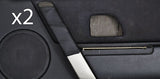 black stitch FITS LAND ROVER FREELANDER 04-06 2 X FRONT DOOR HANDLE  COVERS