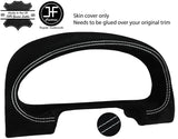 WHITE STITCH SPEEDO GAUGE HOOD SUEDE COVER FOR MAZDA MX5 MK2 NB MIATA 98-05 JF1