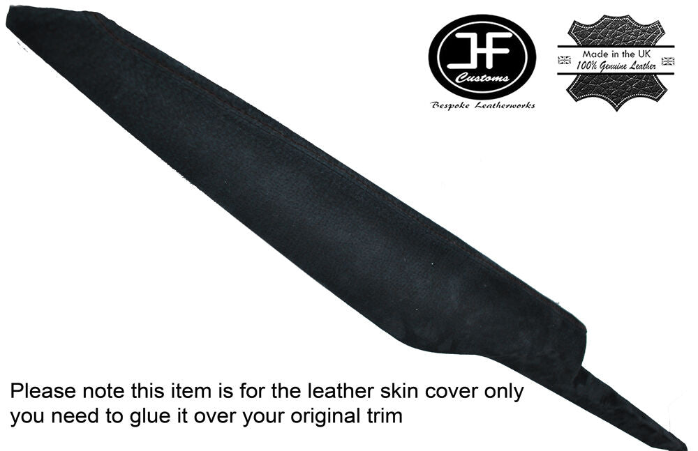 BLACK STITCH CONSOLE DRIVER SIDE PANEL TRIM SUEDE COVER FOR CORVETTE C7 14-17