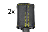 yellow stitch FITS SEAT LEON MK2 2005-2011 2X FRONT SEAT BELT STALK COVERS