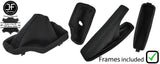 BLACK STITCH LEATHER GEAR HANDBRAKE + PLASTIC FRAME FOR BMW E46 99-05 AUTOMATIC