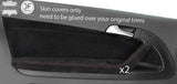 BROWN STITCH 2X FRONT DOOR HANDLE ARMREST SUEDE COVER FOR AUDI A3 04-12 3 DOOR