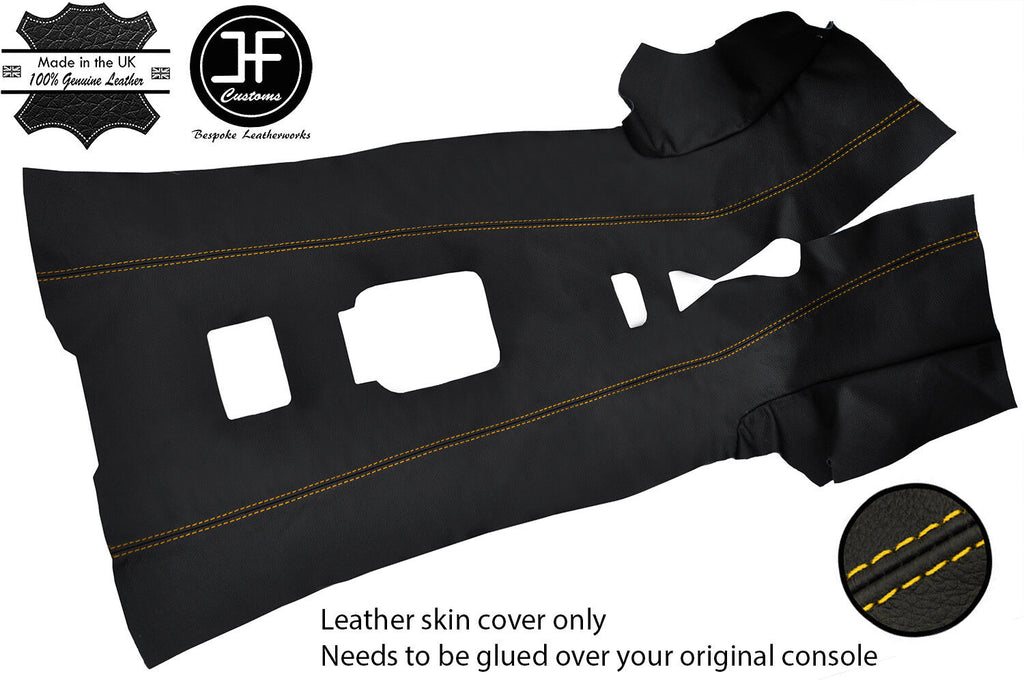 YELLOW STITCH CENTRE CONSOLE TUNNEL REAL LEATHER COVER FOR HONDA S2000 AP1 99-03