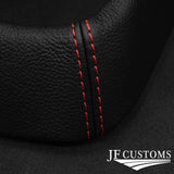 RED STITCH GEAR SURROUND LEATHER COVER FOR HYUNDAI STAREX MK1 H-1 H200 97-06
