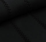 BLACK LUX-STITCH LEATHER 2X LONG SEAT BELT COVERS FITS JAGUAR X TYPE 01-09