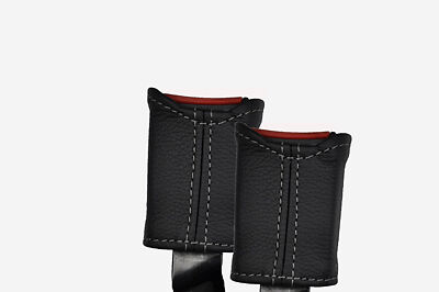 grey stitch FITS PEUGEOT 205 1983-1998  FRONT SEAT BELT STALK LEATHER COVERS