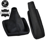 BLACK STITCH REAL LEATHER GEAR & HANDBRAKE GAITER FITS BMW 3 SERIES E30 82-91