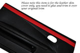 RED 2X DOOR CARD TRIM LEATHER SKIN COVERS FITS FIAT COUPE 1993-2000 CUSTOM NEW