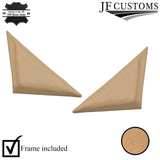 CREAM ST 2X WING MIRROR DOOR TRIM COVER+PLASTIC FRAMES FITS NISSAN SKYLINE R33