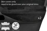 BLACK STITCHING 2X FRONT DOOR ARMREST SUEDE COVERS FITS PATHFINDER 2005-2012