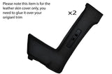 BLACK STITCHING 2X B PILLAR LEATHER SKIN COVERS FITS VW CORRADO 1988-1995