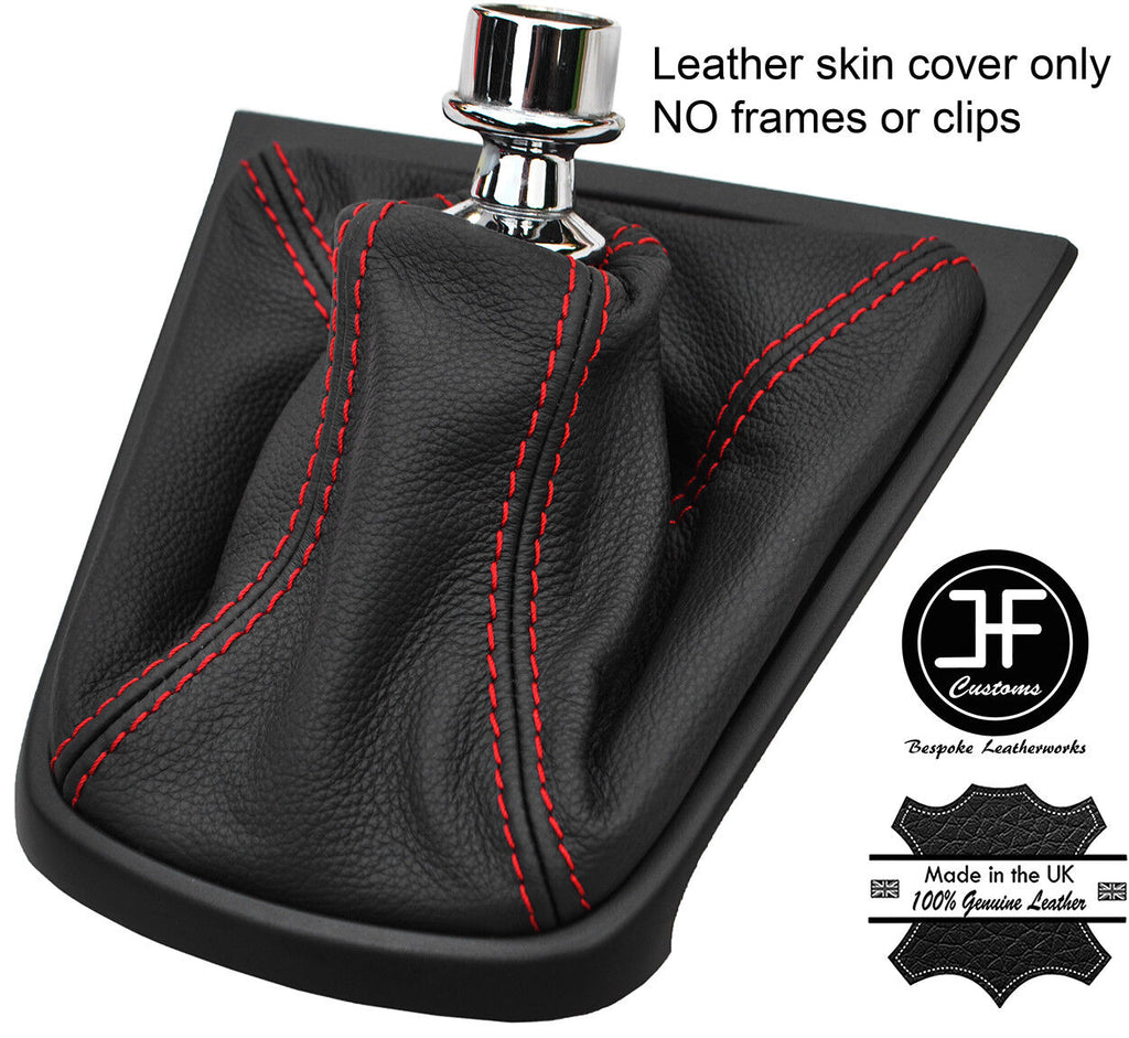 RED STITCH TOP GRAIN LEATHER MANUAL GEAR GAITER FITS JAGUAR X-TYPE 2001-2009