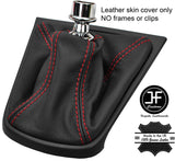 RED STITCH TOP GRAIN LEATHER MANUAL GEAR GAITER FITS JAGUAR X-TYPE 2001-2009